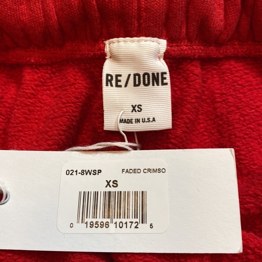 NWT RE/DONE 80’s Faded Crimson High Rise Sweatpants sz XS - Picture 4 of 11